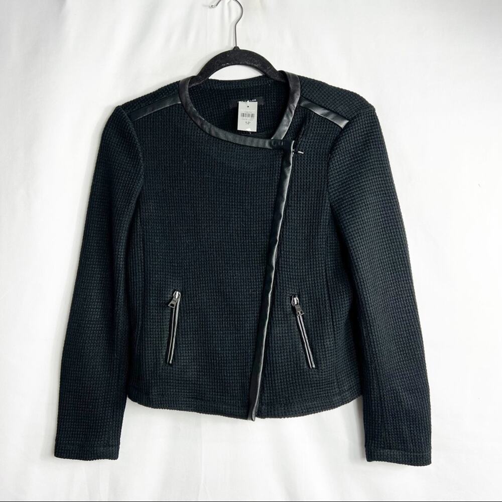 ANN TAYLOR Zippered Black Jacket NWT in Small Petite